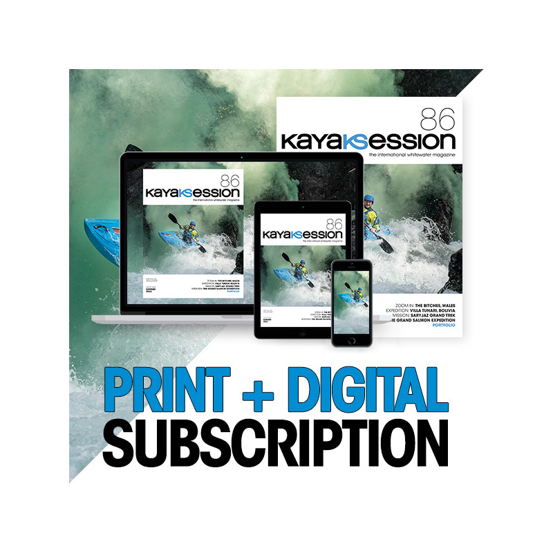 print + digital subscription to kayak session magazine