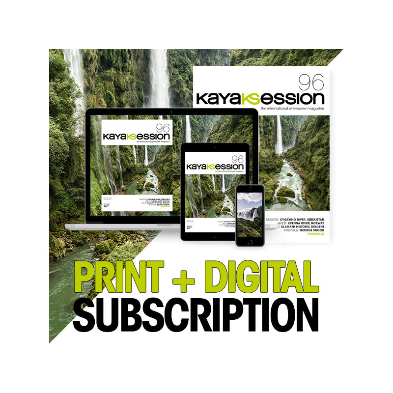 kayak session magazine subscription for print and digital edition for one year.